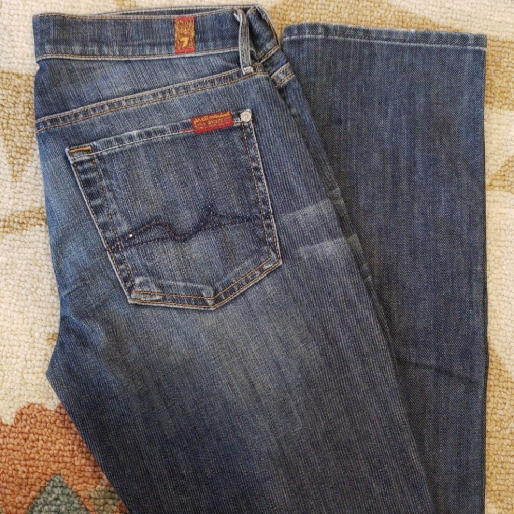7 for all mankind straight leg jeans size 27 x 34
